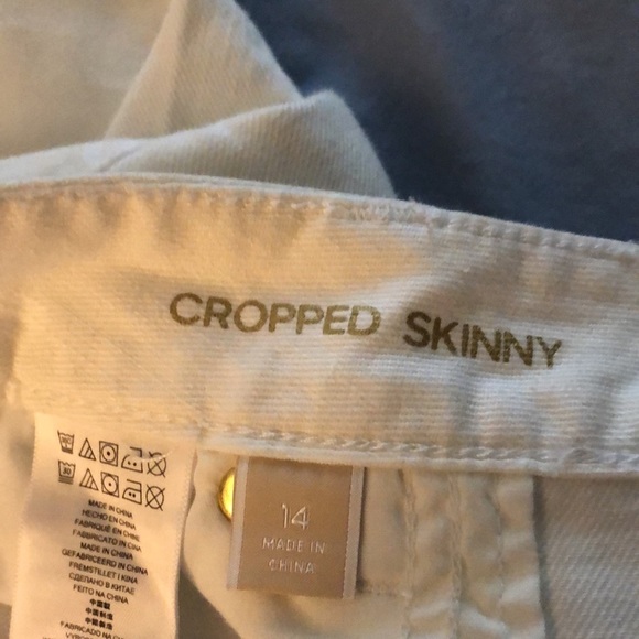 Micheal Kors size 14  creamy white cropped skinny lightweight jeans - Picture 5 of 6
